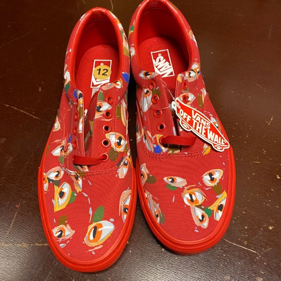 Vans Off The Wall Mens Red Era J Loyo Low Top Athletic Sneaker Shoes Size US 12 - Picture 2 of 4